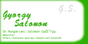 gyorgy salomon business card